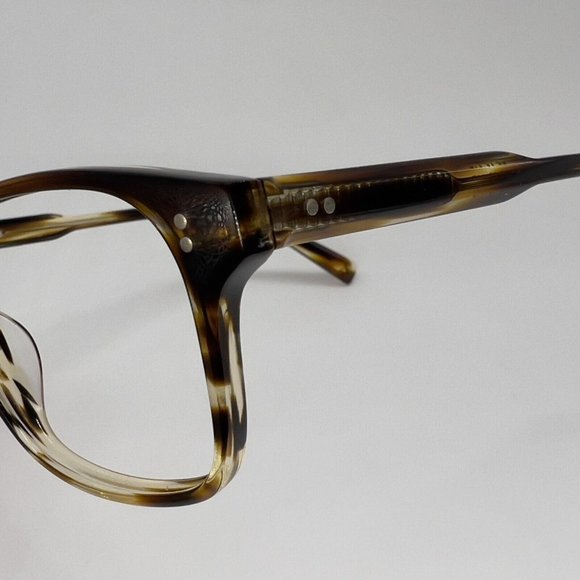 Lazzaro Romano Havana Men's Square Full Eyeglass Frames Brown Tortoise 52-18-145 - Picture 5 of 10
